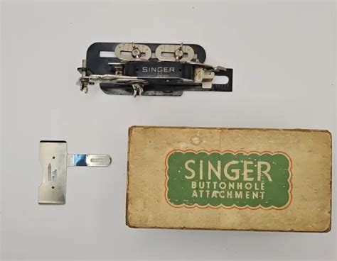 Vintage Singer Buttonhole Attachment Original Box Model