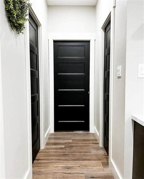 Black Interior Doors With Wood Trim