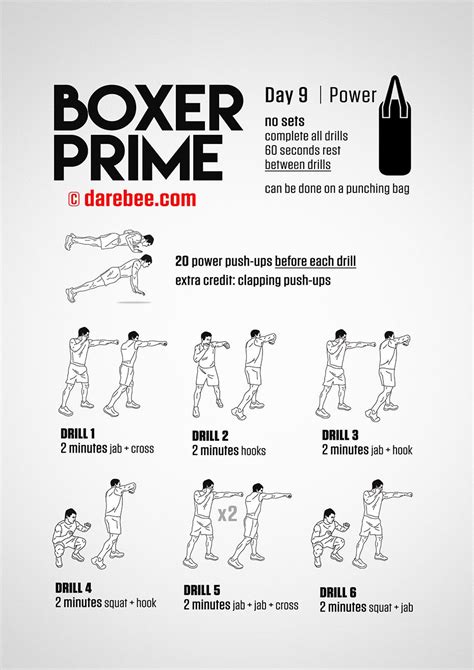 Boxer Prime 30 Day Fitness Program Boxing Training Workout Boxer