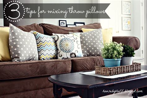 Mixing Throw Pillows House By Hoff Brown Couch Living Room Brown