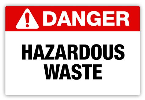 Danger Hazardous Waste Label