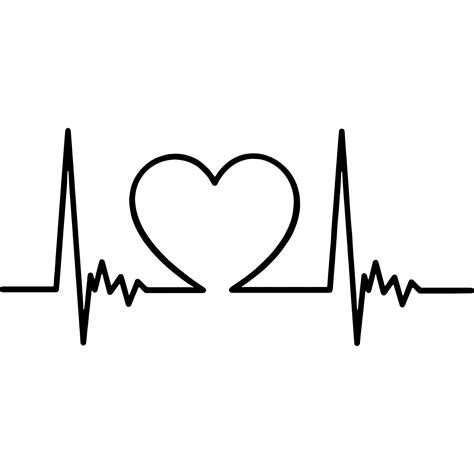 Heart Beat SVG Ekg Svg Heartbeat Clipart Vector Cut Files Etsy UK