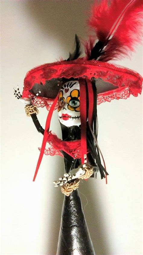 Catrina Girl Papercraft Papier Mache Day Of The Dead Etsy