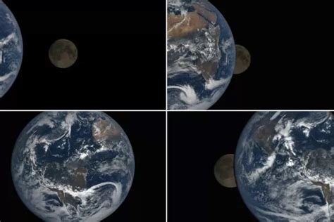 Nasa Reveals Incredible Moment When Planet Earth Photobombs The Moon