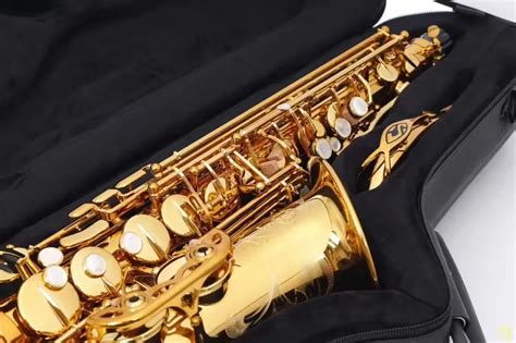 Selmer 802 Gold Lacquer Alto Saxophone Eb Tune Flat Saxofone Brass