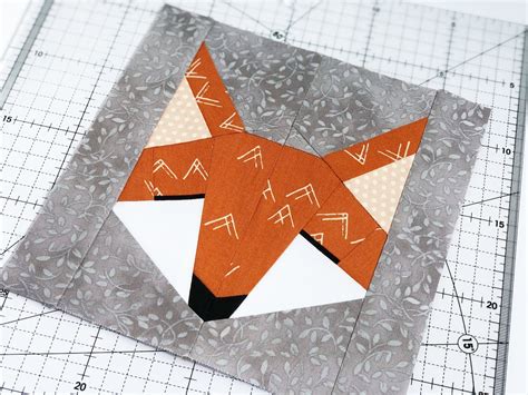 Fox Pattern Quilt Block Pdf Pattern Paper Piecing Quilt Etsy