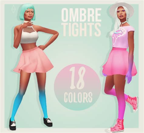 Cosmic Plumbob Ombre Tights Sims 4 Sims 4 Clothing