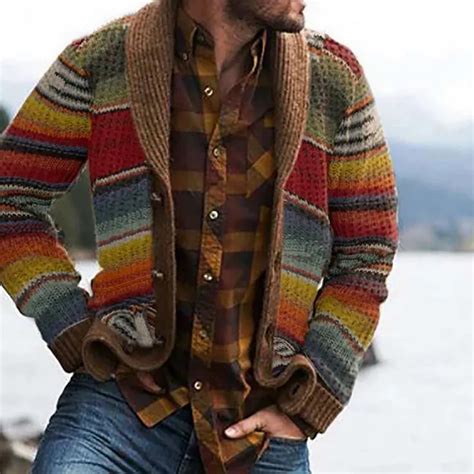 2021 Fjun Western Style Sweater Cardigan Mens Knitwear Autumn Color