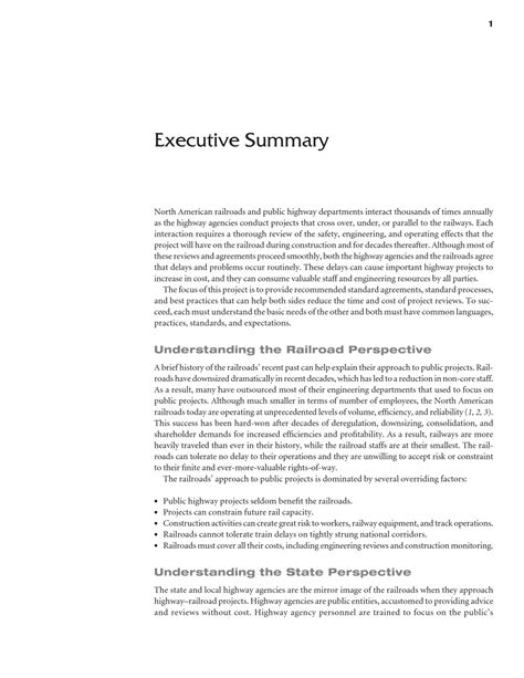 Executive Summary Strategies For Improving The Project Agreement