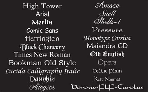 9 Fonts Names Sign Images Vinyl Lettering Fonts Popular Sign Fonts