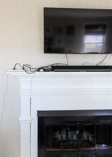 How To Hide Tv Wires Above A Fireplace When You Cant Go Through The
