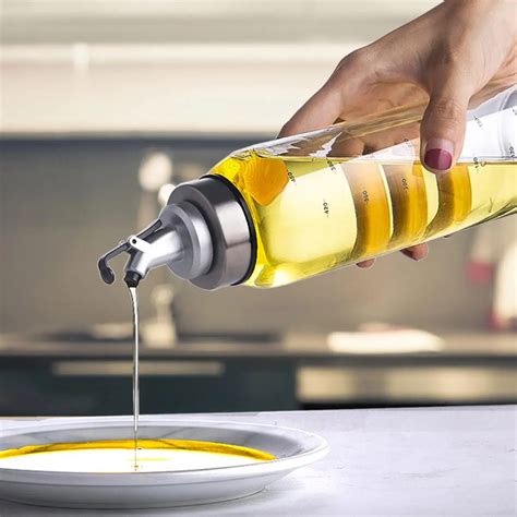 Oil Dispenser Glass Olive Oil Bottle Pot Leakproof Sauce Vinegar Bottle Gravy Boat Oil Pourer