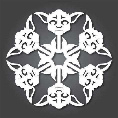 Diy Star Wars Snowflakes With Images Star Wars Snowflakes Template