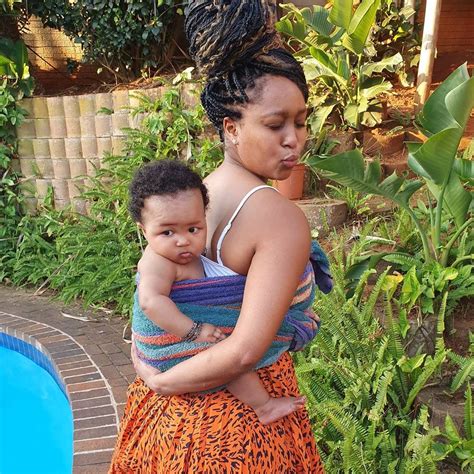 Minnie Dlamini Practises Being A Mom By Putting Baby On