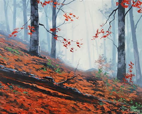 Forest Leaves Painting By Graham Gercken Pixels