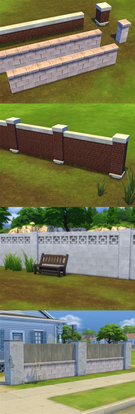 Liberated Fences 4 By Plasticbox Изгороди для Sims 4 Cтроительство