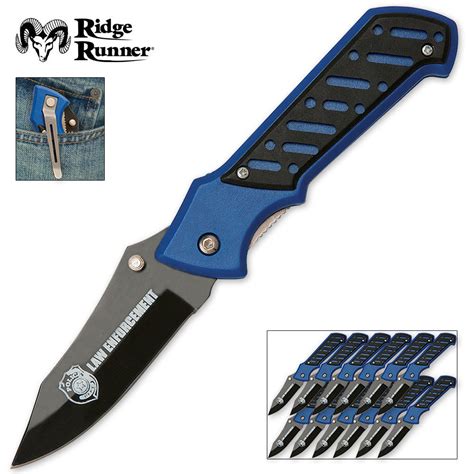 Ridge Runner Law Enforcement Pocket Knife 12 Piece Box Set Kennesaw Cutlery