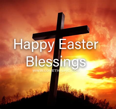 Standing Cross Happy Easter Blessings Pictures Photos And Images For