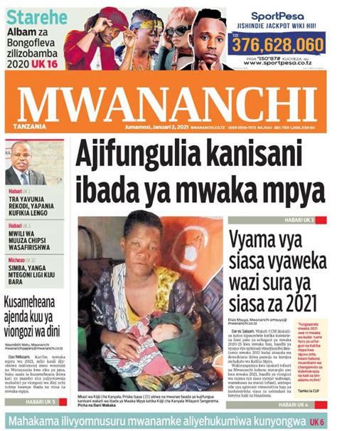 Habari Kubwa Za Magazeti Ya Tanzania Leo January Millard Ayo