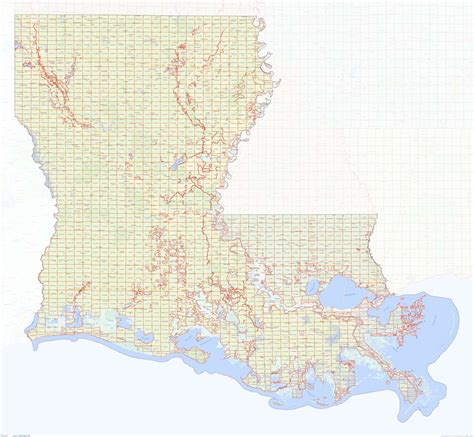 Louisiana Township And Range Map Great Lakes Map