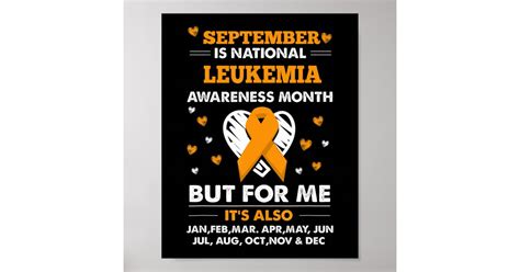 September Is Leukemia Awareness Month Poster Zazzle