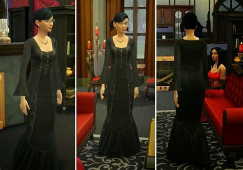 My Sims 4 Blog Ts2 To Ts4 Cassandra Goth Dress By Kiara Zurk Goth