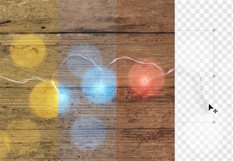 Fairy Lights Wooden Background Mockup Custom Scene