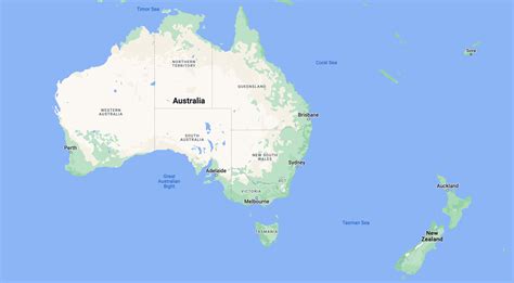 Map Of Australia And New Zealand Australia Map Map Of New Off