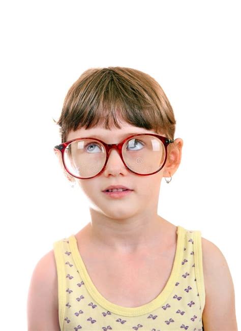 Little Girl In The Glasses Stock Image Image Of Girlie 53937217