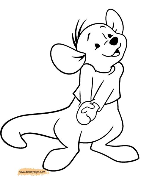 Cute Roo Disney Coloring Pages Winnie The Pooh Drawing