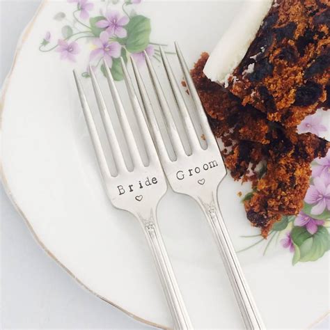 Personalised Cake Fork Set By Vintage Candy
