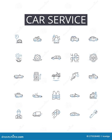 Car Service Line Icons Collection Car Maintenance Automobile Repair