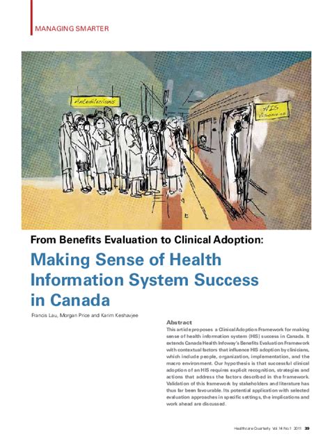 Pdf From Benefits Evaluation To Clinical Adoption Making Sense Of