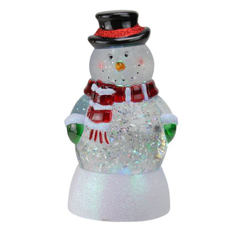 725 Led Lighted Color Changing Snowman Christmas Snow Globe