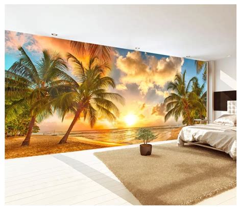 Custom Photo Wallpaper For Walls 3 D Mediterranean Murals Seaside