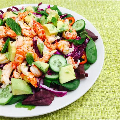 Crayfish Salad With Avocado Red Cabbage And Cucumber Tantalise My