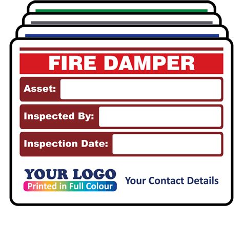 Personalised Fire Damper Inspection Labels Pat Labels Online