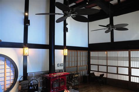 Our Japanese Eco Kominka Windows And Ceiling Fans For Improved Summer