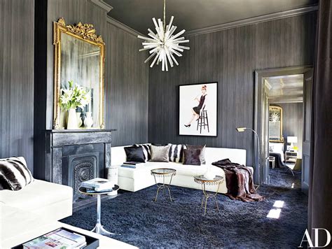 Fabulous Grey Bedroom In New Orleans With Lucite Chandelier And Gold