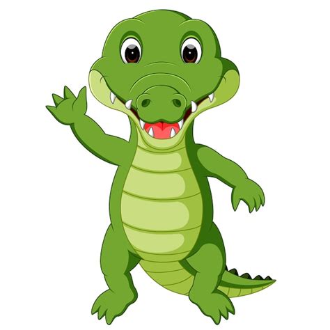 Premium Vector Cute Crocodile Cartoon