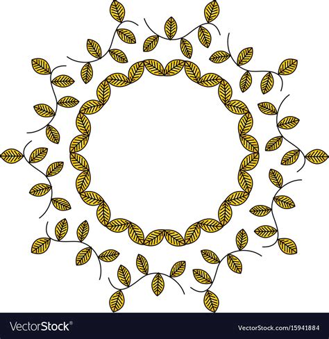 Circular Floral Decorative Frame Royalty Free Vector Image