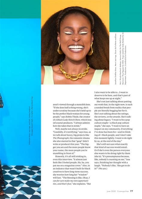 Issa Rae Covers Cosmopolitan Magazine Usa June 2020 Issue