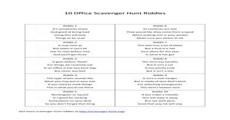 10 Office Scavenger Hunt Riddlesscavenger Wp Content03