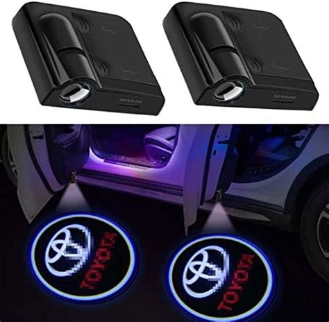 2pcs For Mustang Car Door Lights Logo Projector Universal Wireless Car