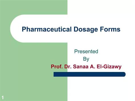 Ppt Pharmaceutical Dosage Forms Powerpoint Presentation Free