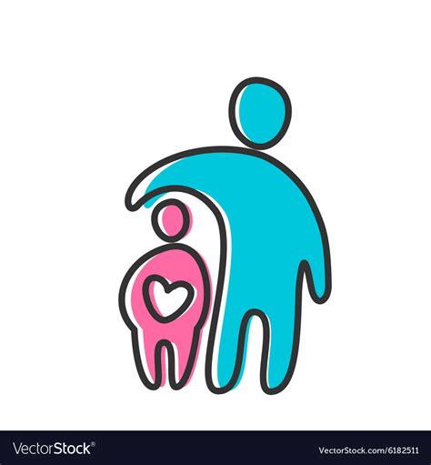 Love Heart Parent Icon Royalty Free Vector Image