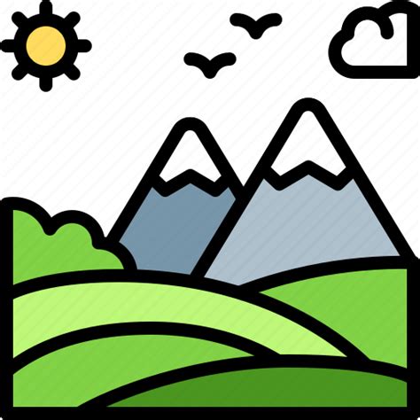 Landscape Land Terrain Valley Mountain Icon Download On Iconfinder