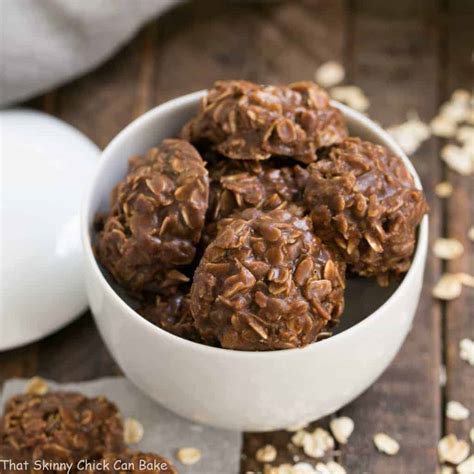 classic chocolate peanut butter no bake cookies that skinny chick can bake