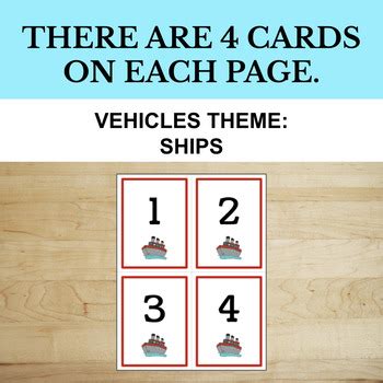 Number charts and counting worksheets. Number Cards 1-50: Vehicle Theme by Paisley Schoolhouse | TpT