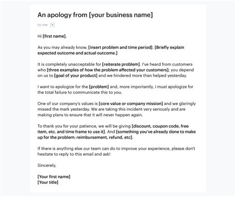 They proposed to reschedule the presentation for friday. Business Apology Email Example for Customer Service: A ...